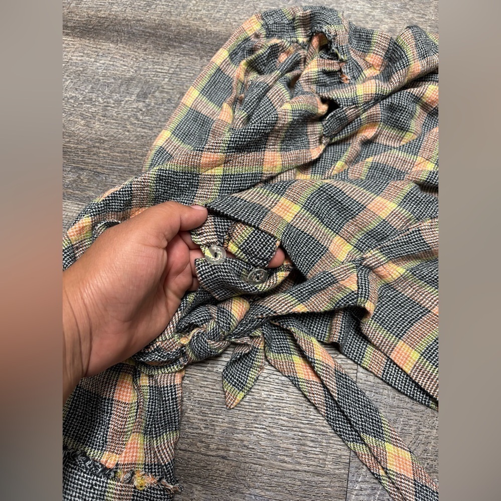 We the free Plaid Wrap Blouse - Picture 4 of 12
